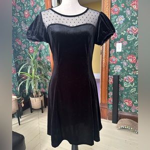 Hot Topic Black Velvet Dress